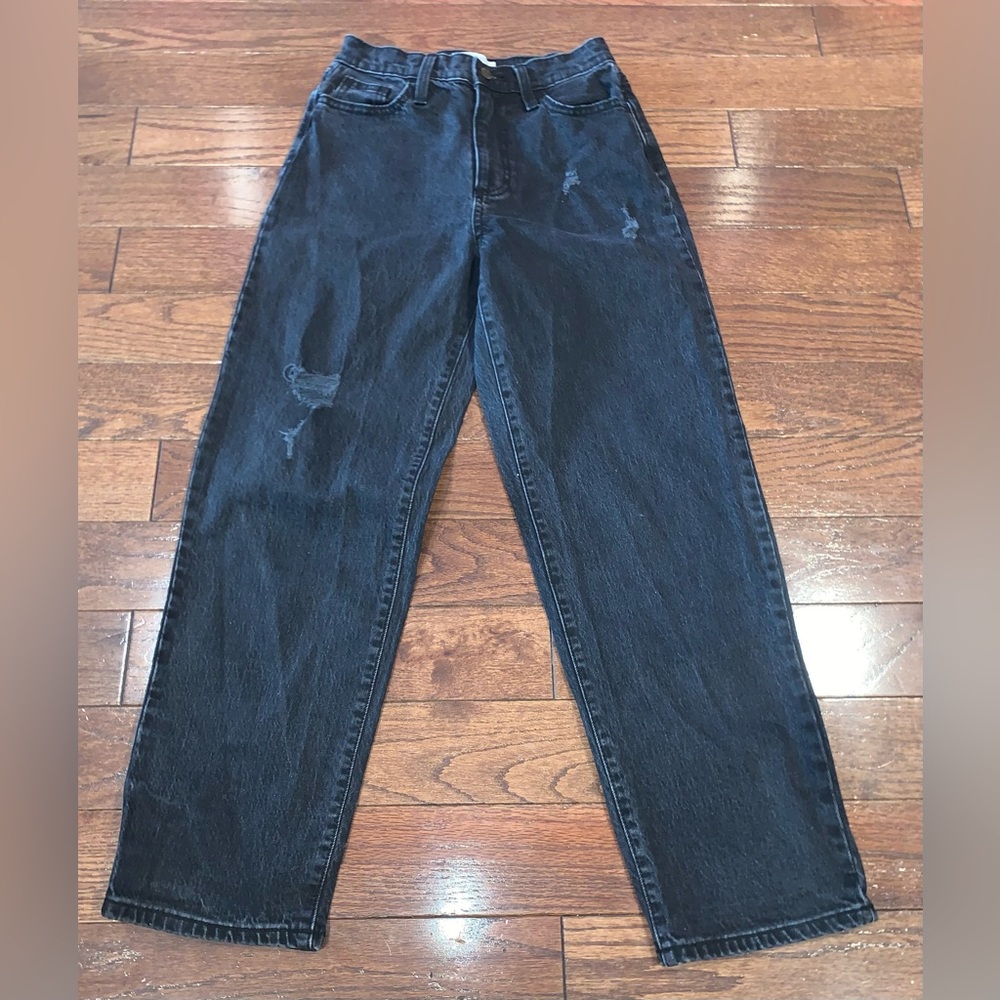 Women’s Universal Thread Vtg Straight Black Jeans | 0/25‎ Distressed Y2K Denim